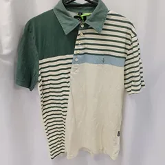 VOLCOM ボルコム ポロシャツ 半袖 M メンズ バイカラー ボーダー グリーン ホワイト 切り替え トップス コットン カジュアル おしゃれ 緑 白 正規品 動作確認済 省エネ 家庭用 業務用にも 新生活 引っ越し 一人暮らし ファミリー向け 高評価 人