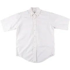 古着 80~90年代 ブルックスブラザーズ Brooks Brothers MAKERS 半袖 ボタンダウンシャツ USA製 メンズM相当/eaa556683