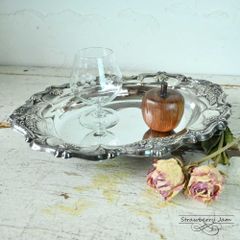L3705-549 英国アンティーク シルバープレート ジュエリートレイ トレイ アクセサリーケース キャッシュトレイ イギリス