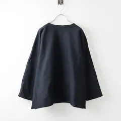 ヤエカ YAECA コンテンポ CONTEMPO モックロディプルオーバー S/ブラック ブラウス スリット トップス ジャージー【2400013928458】のサムネイル