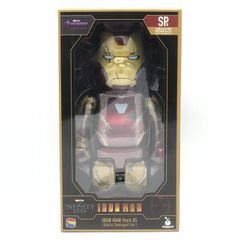 【中古】Happyくじ SP賞 ベアブリック 400％ アイアンマン Mark 85(バトルダメージVer.) MARVEL Infinity SAGA IRON MAN[10]