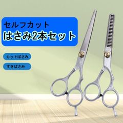 ２本セット 家庭用 はさみ 散髪セット すきバサミ 美容師 理容師 ヘアカット