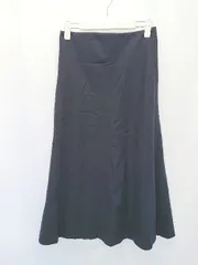 ◇ ⊇ 23区 ニジュウサンク ウール混 ロング タイトフレア スカート サイズ36 ネイビー レディース E  【1411070008077】