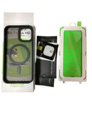 強化フィルム HD ガラスフィルム iPhone12/12Pro用　ケース付