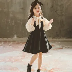 ☆ 上下セット ☆ 160CM ☆ キッズ ジャンパースカート pk88056 子供 服 女の子 セットアップ ジャンパースカート スカート ブラウス シャツ サロペットスカート 上下セット エレガント フォーマル リボン 蝶結び フレア トップス 子供服