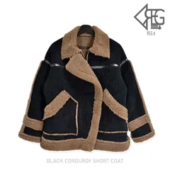 BLACK CORDUROY SHORT COAT F/Wのサムネイル