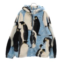 SUPREME (シュプリーム) 20AW Penguins Hooded Fleece Jacket ペンギンズ フリース ジップアップジャケット ブルー