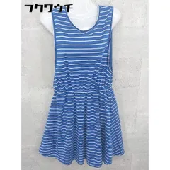 ◇ N. NATURAL BEAUTY BASIC 総柄 ウエストゴム ノースリーブ 膝丈 ワンピース サイズM ブルー レディース 【中古】 【1002802101212】