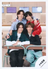 【中古】生写真(STARTO) 少年忍者/田村海琉・深田竜生・檜山光成・ウ゛ァサイェガ渉/膝上/×××××.POP UP STOREオリジナルフォト/公式生写真