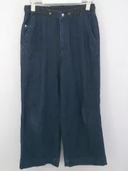 ◇ Moname モナーム ウエストゴム ワイド デニム パンツ サイズS ネイビー系 レディース E  【1302160012336】