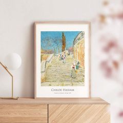 【A3】チャイルド・ハッサム Piazza di Spagna, Rome アートポスター 風景画 街 名画 絵画 特大 アートパネル AP280