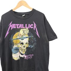80s ビンテージ METALLICA PUSHEAD スカル プリント バンド Tシャツ XL ブラック フェード 80年代 メタリカ パスヘッド バンT ロックT