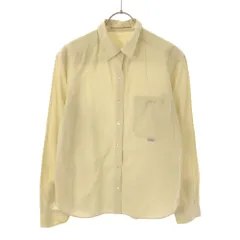 マドモアゼルノンノン 日本製 格子 長袖 シャツ イエロー系 Mademoiselle NON NON レディース 古着 【240415】 メール便可