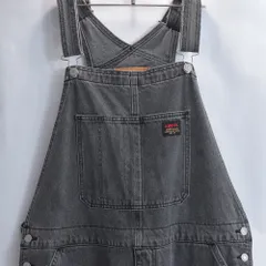 Levi's リーバイス デニム オーバーオール ヴィンテージ 後染めブラック ビンテージ ワーク 作業着 オーバーサイズ 大きいサイズ USA アメリカ古着 メンズW44インチ相当