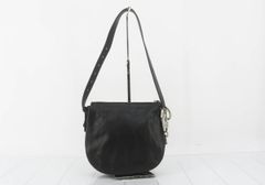 BURBERRY バーバリー スモール ナイトバッグ　ブラック×グリーン　レザー　ハンドバッグ ショルダーバッグ レザーバッグ