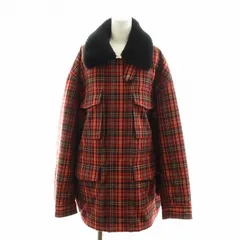 ジーユー GU × アンド ビューティフルピープル and beautiful people チェックボアブルゾン アウター XL 赤 レッド 211-350459 /AN46