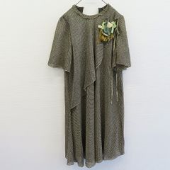 着物リメイク✜大島紬フレアーワンピース正バイヤス仕立て✜幾何学模様