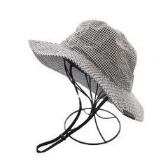 ザノースフェイス THE NORTH FACE GTX LINNER HAT ライナーハット ギンガムチェック 帽子 つば広 L 黒 白 NN80100 /YM