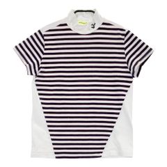 サイズ：40 VIVA HEART ビバハート  モックネック 半袖 Tシャツ ボーダー柄 ホワイト系 [240101473577] ゴルフウェア レディース ストスト