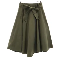 nano BASE ナノベース ミモレ丈 フレアスカート F カーキ ナノユニバース レディース 古着