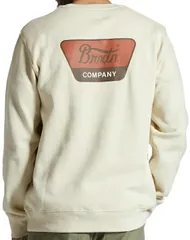 Brixton Linwood Crew Sweatshirt Whitecap/Terracotta/Sepia XL トレーナー 送料無料のサムネイル