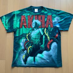 AKIRA 鉄雄覚醒オーバープリントTシャツ XL グリーンシルク