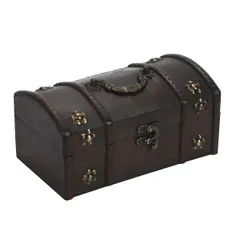 r_planning アンティーク 木箱 収納 ボックス ドーム型 レトロ 装飾 取手付 