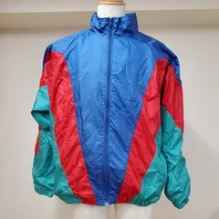 80s adidas アディダス ヴィンテージ ナイロンジャケット 万国旗タグ マルチカラー Mサイズ fg0901-18