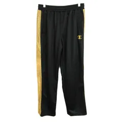 チャンピオン パンツ ボトムス ジャージ スポーツウエア 大きいサイズ メンズ Oサイズ 黒×ゴールド Champion 【中古】
