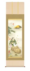 【真作】掛軸　大黒天　逸品　合箱入　N183 楽天市場】大黒天 掛け軸の通販