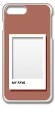 【新品未使用】iPhone7 Plus iPhone8 Plus アイフォン7/8プラス クリア ハードケース (ブラウン) インスタント写真風 フォトフレーム くすみカラー カバー スマホケース cl-iphone7plus-403