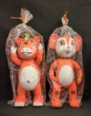イヌクマ　チャメゴン　ブースカ　ソフビ　指人形　ストラップセット　値付け ソフビ】【イヌクマ】快獣ブースカ&チャメゴン指人形5色セット