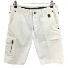 エドウィン ハーフパンツ　白 ティー装着可 サイドベルト メンズ M ゴルフウェア EDWIN GOLF