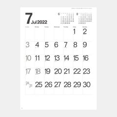 SG-292 モノトーン文字　2022年カレンダー