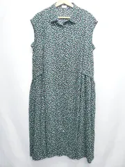 ◇ ⊂ KUMIKYOKU 組曲 花柄 ロング丈 ノースリーブ ワンピース サイズ7 ネイビー レディース E  【1507010005555】