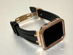 シームレス アップルウォッチ ラバーベルト Apple Watch ケース ローズゴールド　カバー 40 41 44 45 49mm ウルトラ ultra Apple Watch バンド box入り高級ランク