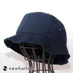 バケットハット 帽子 ニューハッタン newhattan 1500 Stone Washed Bucket Hats ネイビー 1500-Z-NAV L/XLサイズ USA NYC