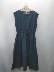 ◇ ⊂ ◎●未使用● JUNOAH ジュノア 袖なし ロング ワンピース サイズXL ネイビー レディース E  【1410100068746】