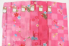 ハイジュニア 浴衣 140サイズ 女物 浴衣 女の子 ゆかた 可愛い レディース レトロ 女 浴衣 女児 キッズ 浴衣帯 下駄 浴衣セット 浴衣3点セットにも対応 検針済 子供 浴衣 七夕 古典柄 レトロ 花柄 子ども こども ワンピース