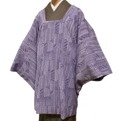 R-1419 　和装コート　道行衿　裄66.5センチ　身丈(背)82センチ　着物用　一部しつけ糸付き