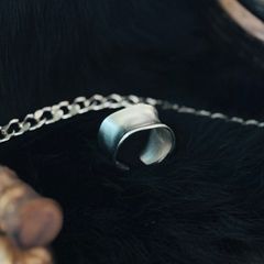 SILVER925 デザインリング フリーサイズ シルバー