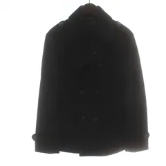 バーバリーブラックレーベル BURBERRY BLACK LABEL Pコート ピーコート ショート ウール L 黒 ブラック /XK ■BMのサムネイル