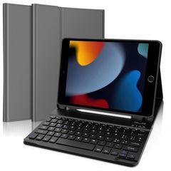 【特売】iPad 第9世代 キーボードケース 第8世代 第7世代 キーボード 軽量 薄型 iPad Air3/iPad Pro 10.5 キーボード 通用 脱着式 Bluetooth キーボードカバー オートスリープ機能 ペンシルホルダー付き 耐衝撃 傷つけ防