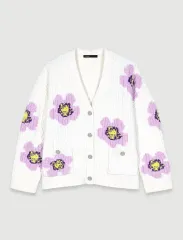 24 年 maje(マージュ) maje フラワー ケーブル カーディガンのサムネイル