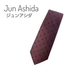 【ほぼ新品】Jun Ashida ジュン アシダ ネクタイ 水玉 ストライプ