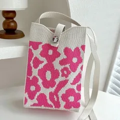 ピンク 花柄 ショルダーバッグ レディース ポシェット ミニバッグ カジュアル かわいい 韓国ファッション 軽量 小さめ 斜め掛け スマホポーチ ベージュ 春 夏 秋 おしゃれ 上品 大人 旅行 デート 通勤 通学 ギフト プレゼント 人気