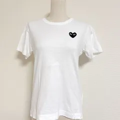 PLAY COMME des GARCONS プレイコムデギャルソン AZ-T063 AD2022 ワンポイント ブラックハート Tシャツ M 白×黒ハート