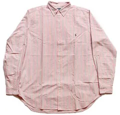 ラルフローレン ランダムストライプ ボタンダウン オックスフォード コットンシャツ XLT★ワンポイント ロゴ刺繍 オーバーサイズ