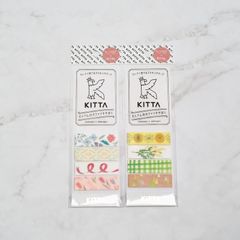 (ムーギーコラボ完売2点セット）キングジム KITTA（キッタ）ブーケ KITX002 + サンポ KITX004 / コンパクトなマスキングテープ