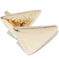 プラダ ピアス K18YG エターナルゴールド ミニトライアングル シングルイヤリング 片方のみ 1JO968